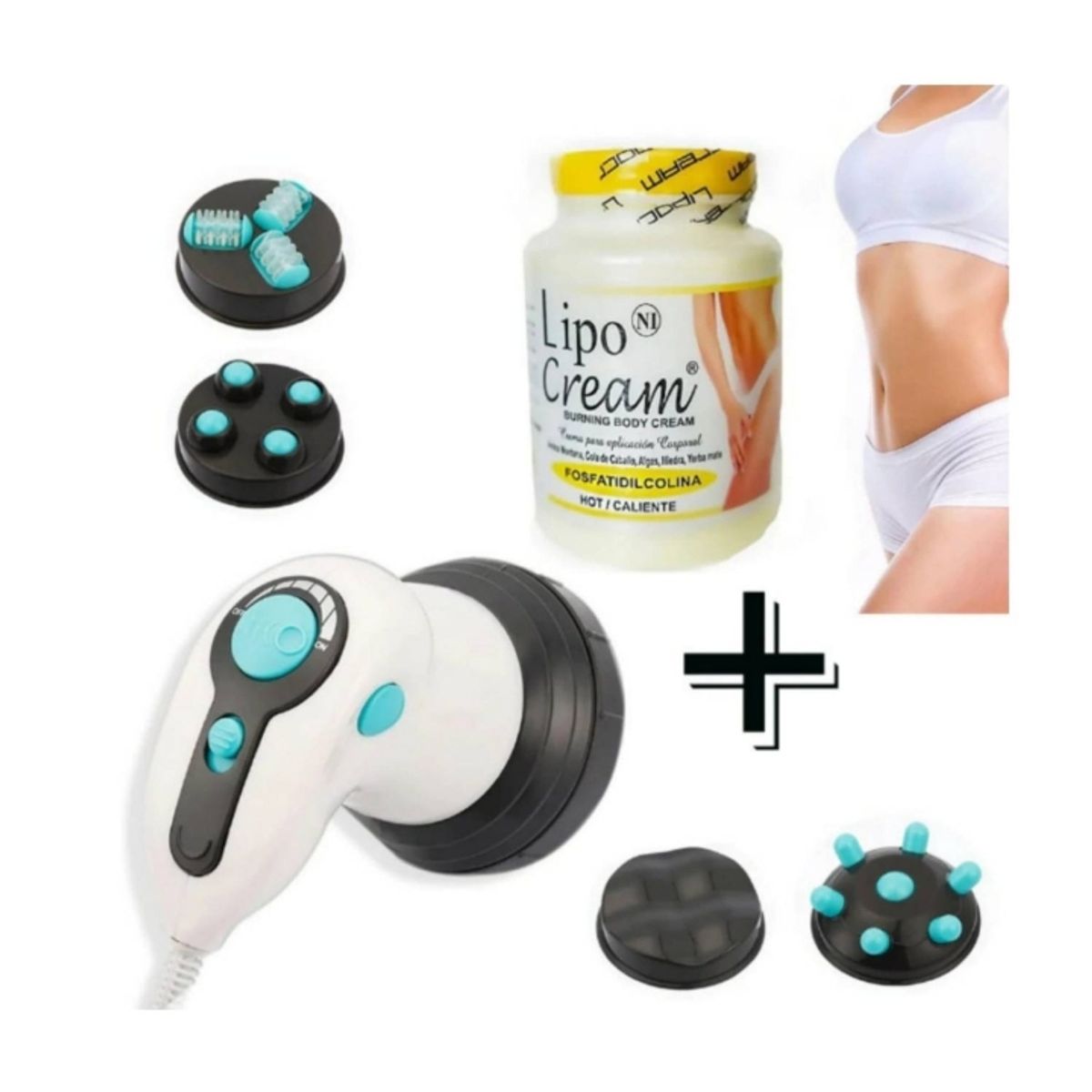 GENERICO - Masajeador Reductor Anticelulitis  4 en 1+ Lipocream