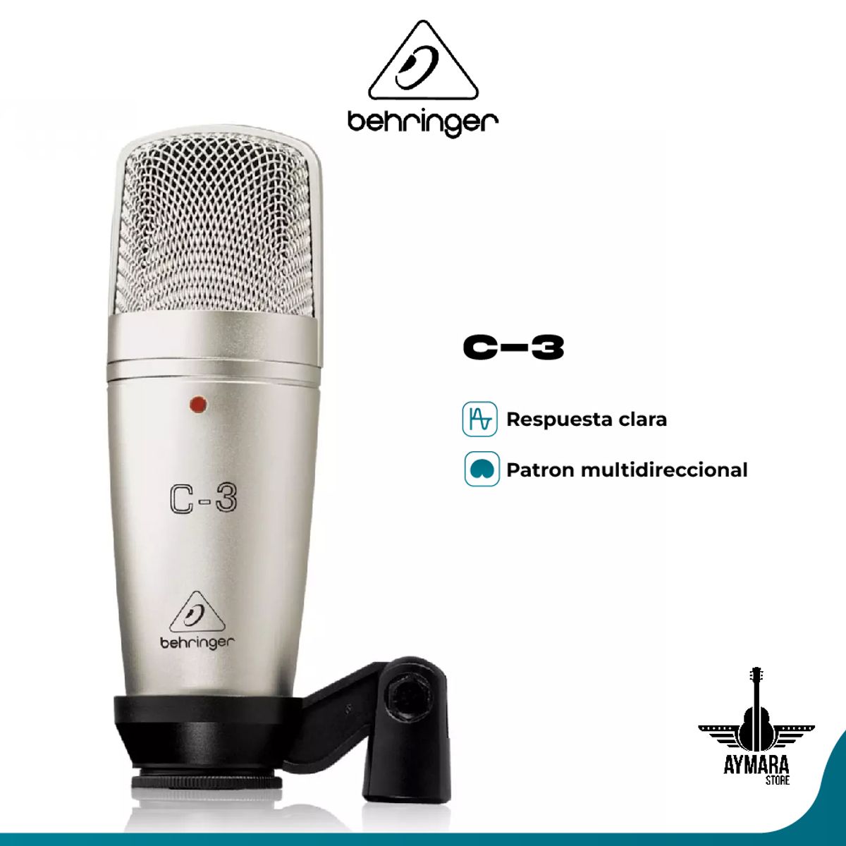 BEHRINGER - Micrófono de Condensador Behringer C-3