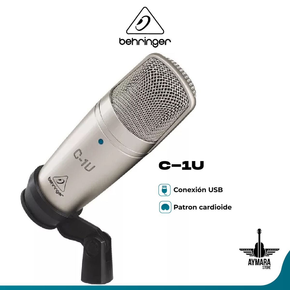 BEHRINGER - Micrófono de Condensador USB Behringer C1U