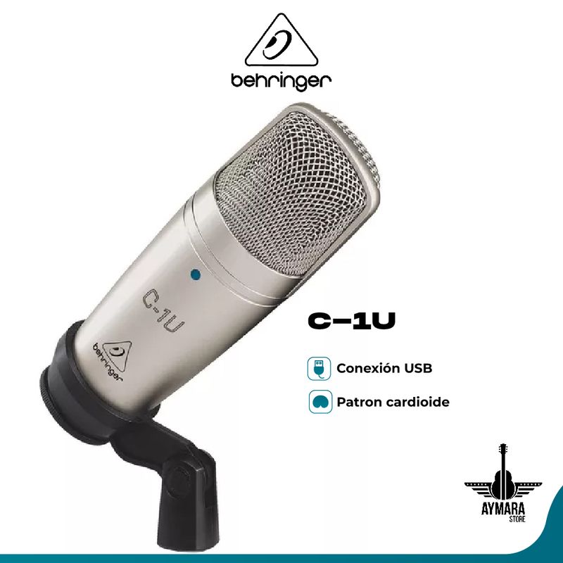 BEHRINGER - Micrófono de Condensador USB Behringer C1U