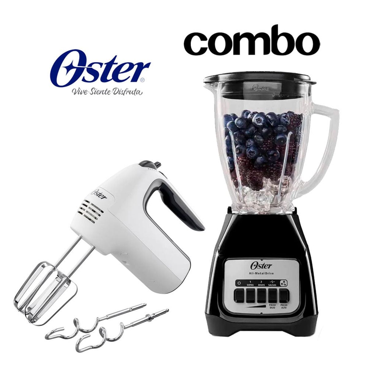 OSTER - Combo Licuadora Oster BLSTKAGBPB + Batidora de Mano FPSTHM3532