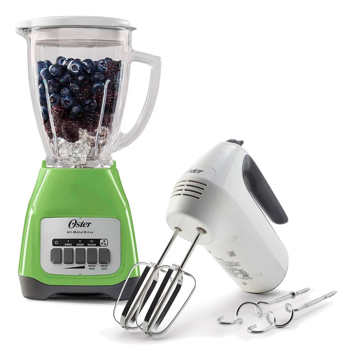 OSTER - Combo Licuadora Oster BLSTKAGKPB + Batidora de Mano FPSTHM3532