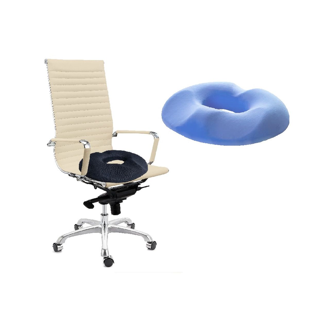 TERAFLEX - COJIN DONA GEL HEMORROIDES COXIS + REGALO COJIN CERVICAL TERAFLEX