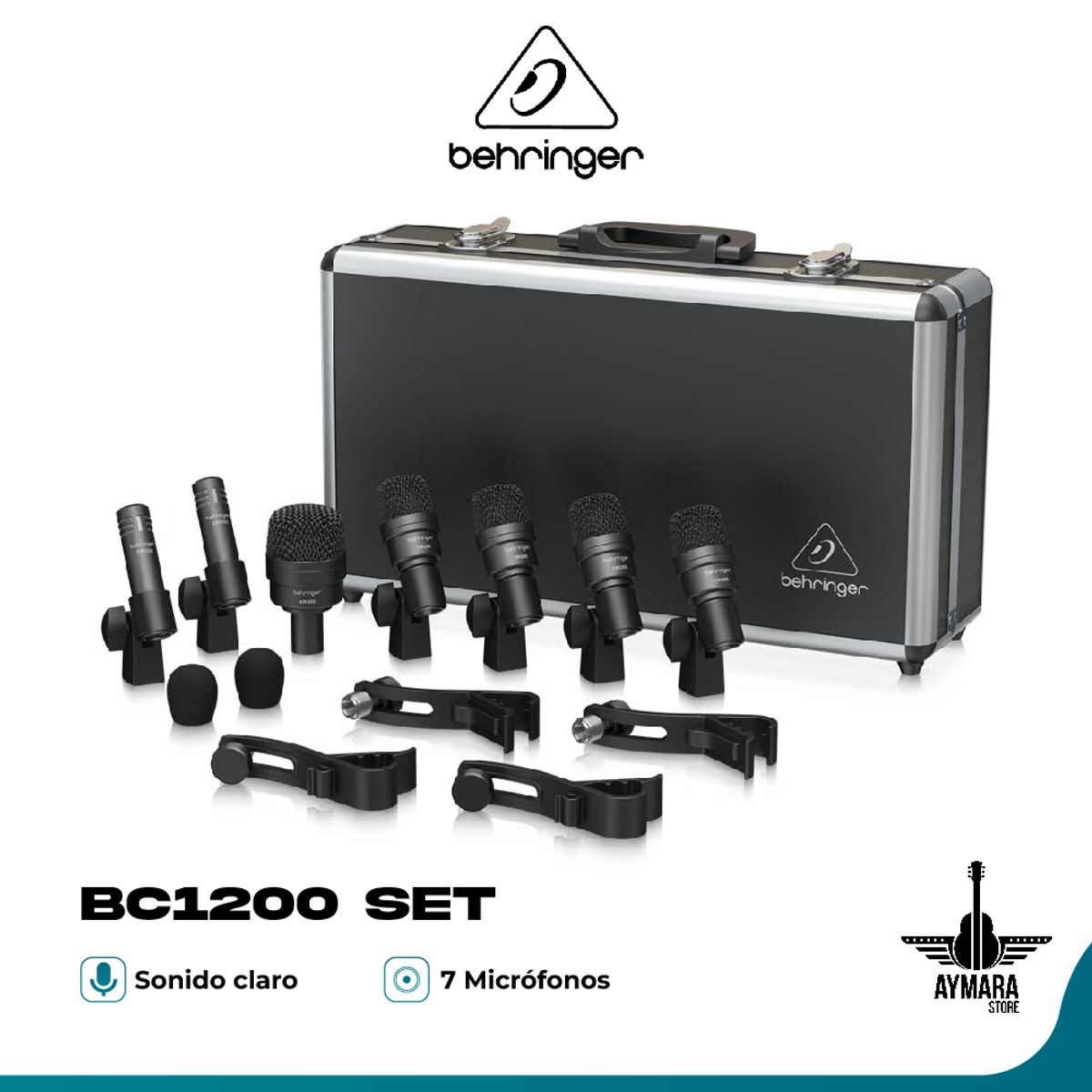 BEHRINGER - Juego de Micrófonos de Batería Behringer BC1200