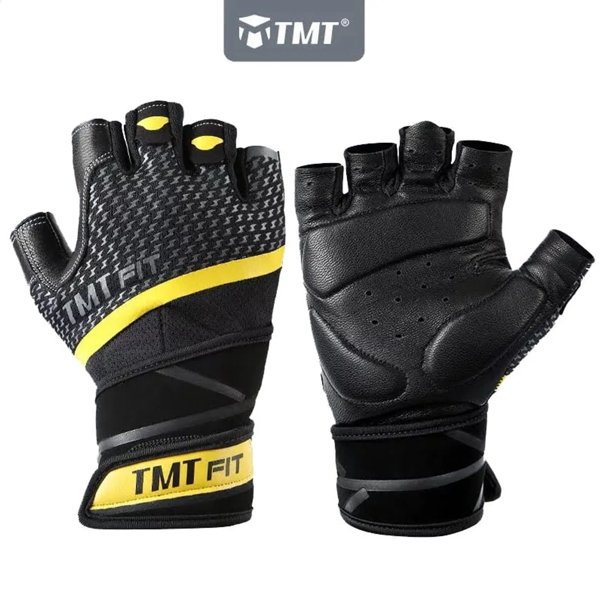 TMT - Guantes profesionales de cuero para gimnasio - Talla L