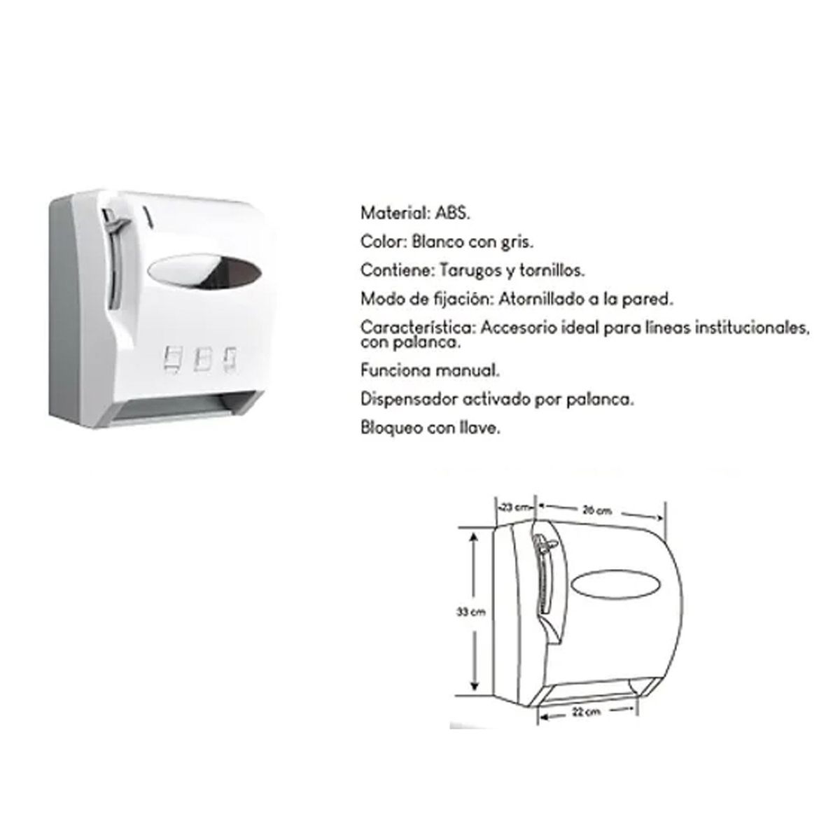 GENERICO - Dispensador de Papel Higiénico