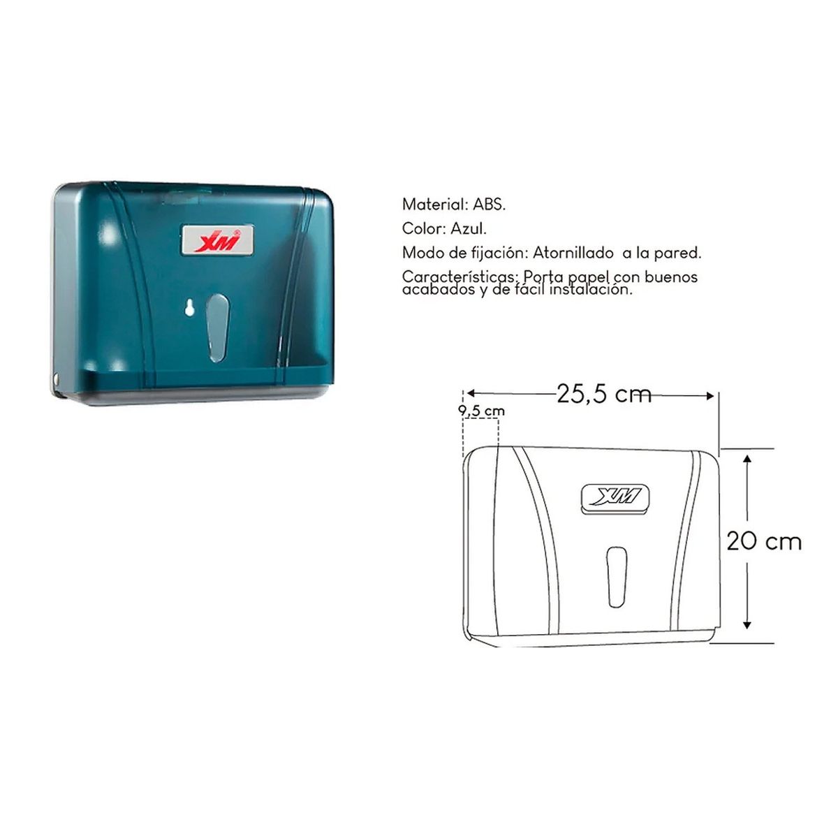 GENERICO - Dispensador de Papel Higiénico Azul