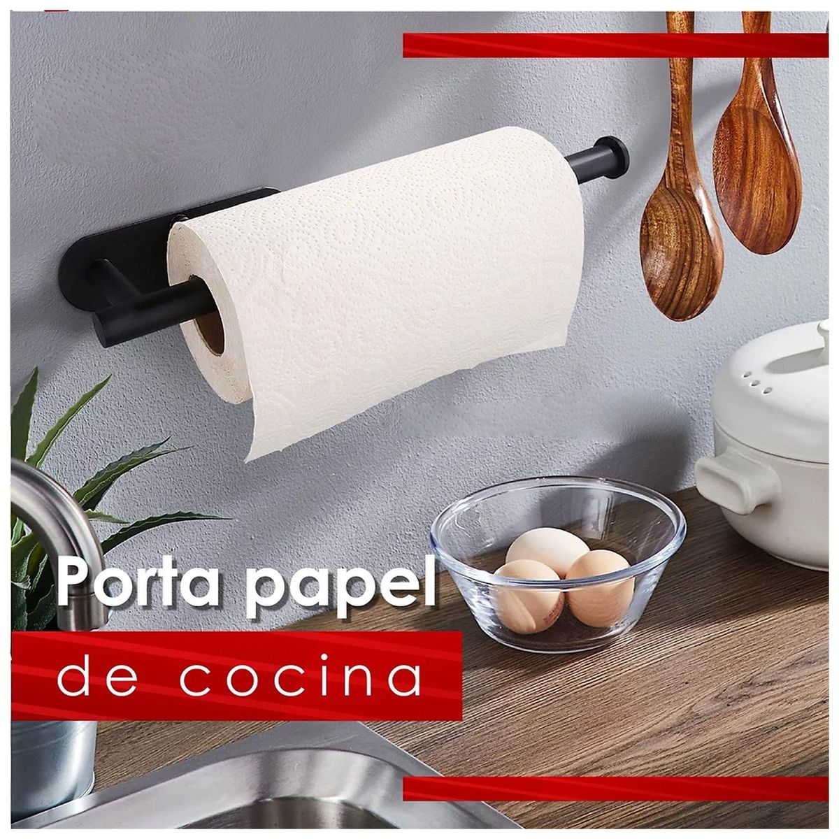 PERU IMPORTACIONES - Porta Papel de Cocina Acero