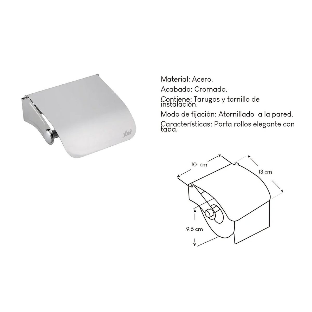 GENERICO - Porta Rollo de Cocina Acero Inoxidable