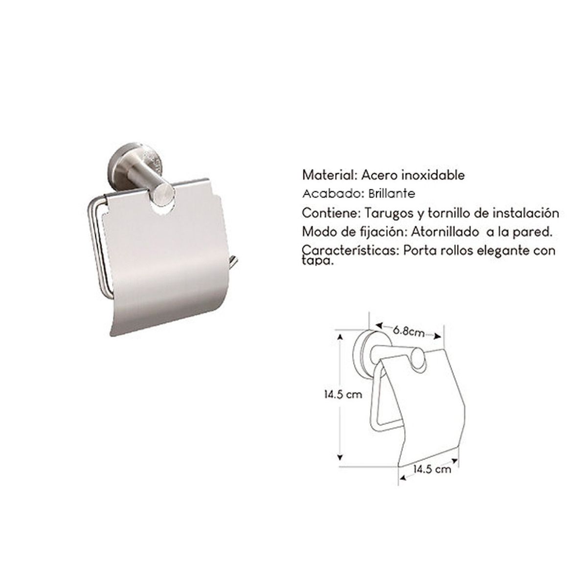 PERU IMPORTACIONES - Porta Papel de Baño Acero Inoxidable