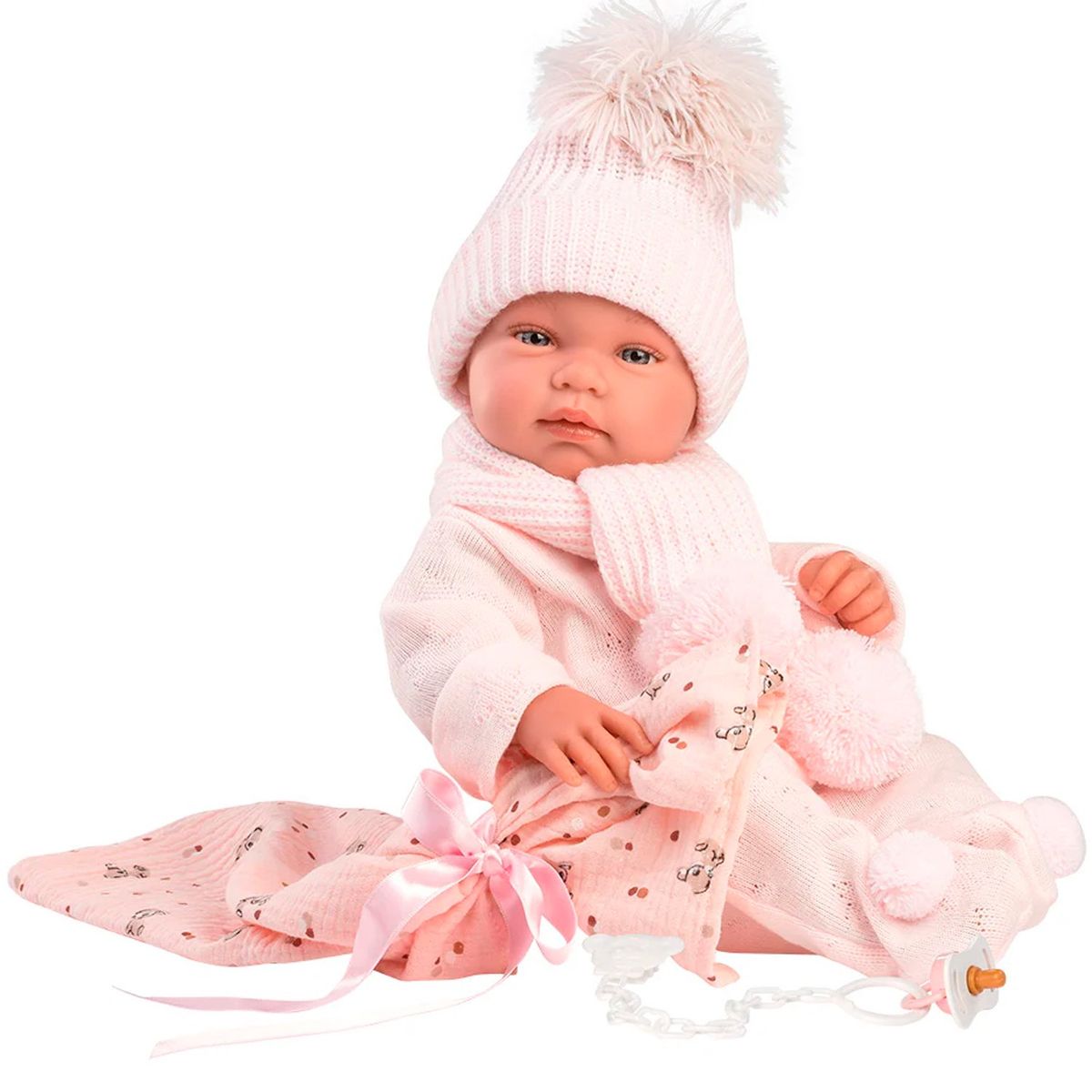 LLORENS - Muñeca Llorens Tina 43 cm Toquilla Bambi Rosa