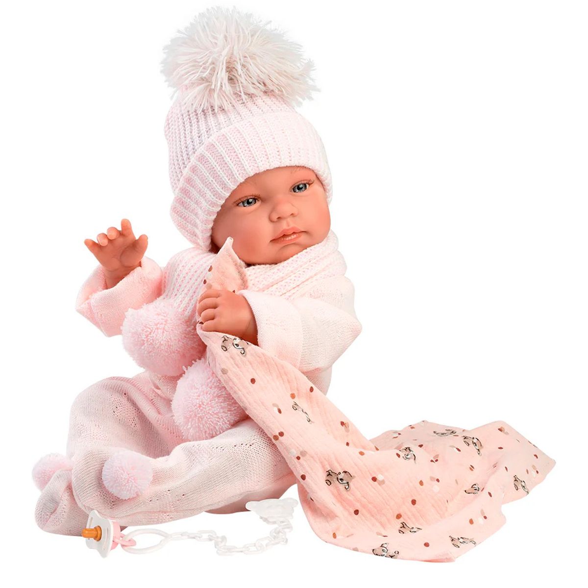 LLORENS - Muñeca Llorens Tina 43 cm Toquilla Bambi Rosa