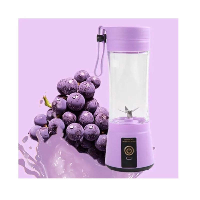 GENERICO - Licuadora Portátil Para Jugos - 6 aspas y recargable USB