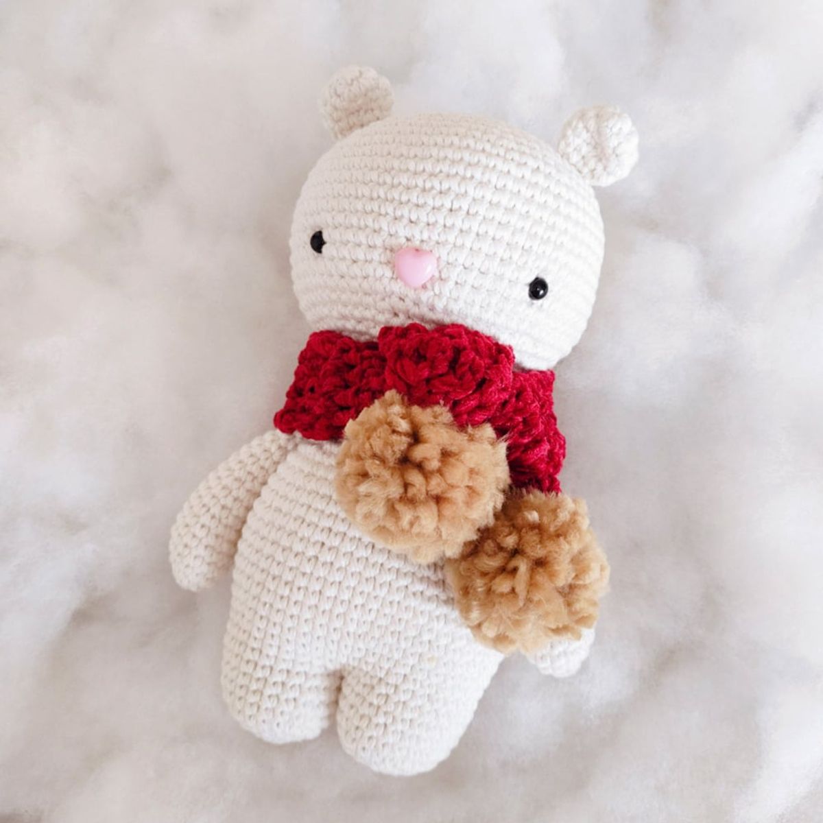 BE CRAFTY - Muñeco Peluche Juguete de Oso Tejido Algodón Hipoalergénico