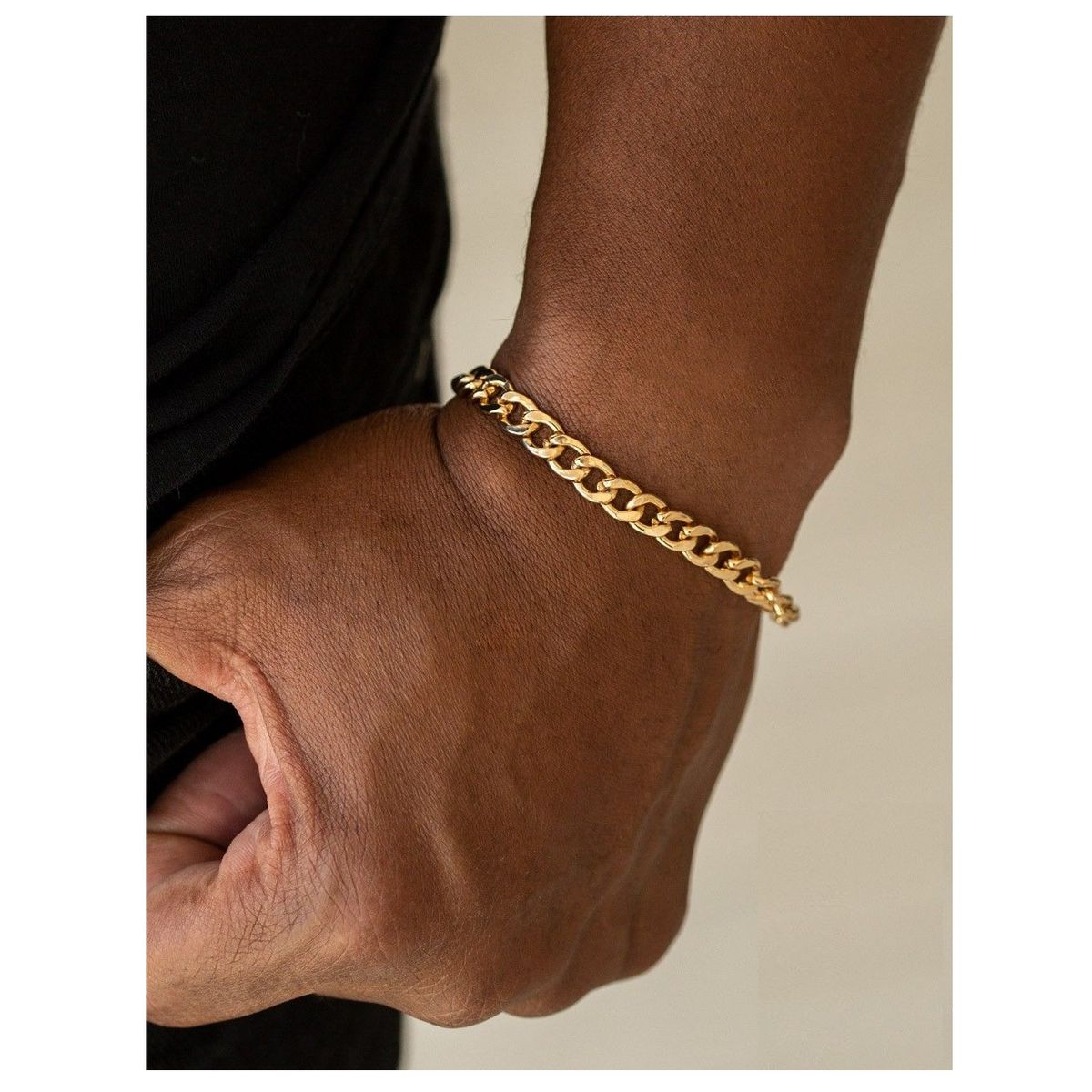 OEM - PULSERA HOMBRE ESLABON SEMI GRUESO ACERO INOXIDABLE 316L x SAN VALENTIN