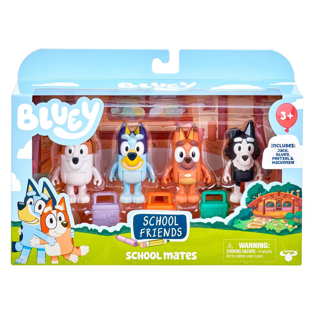 BLUEY - Bluey Pack  Figuras Amigos de Colegio