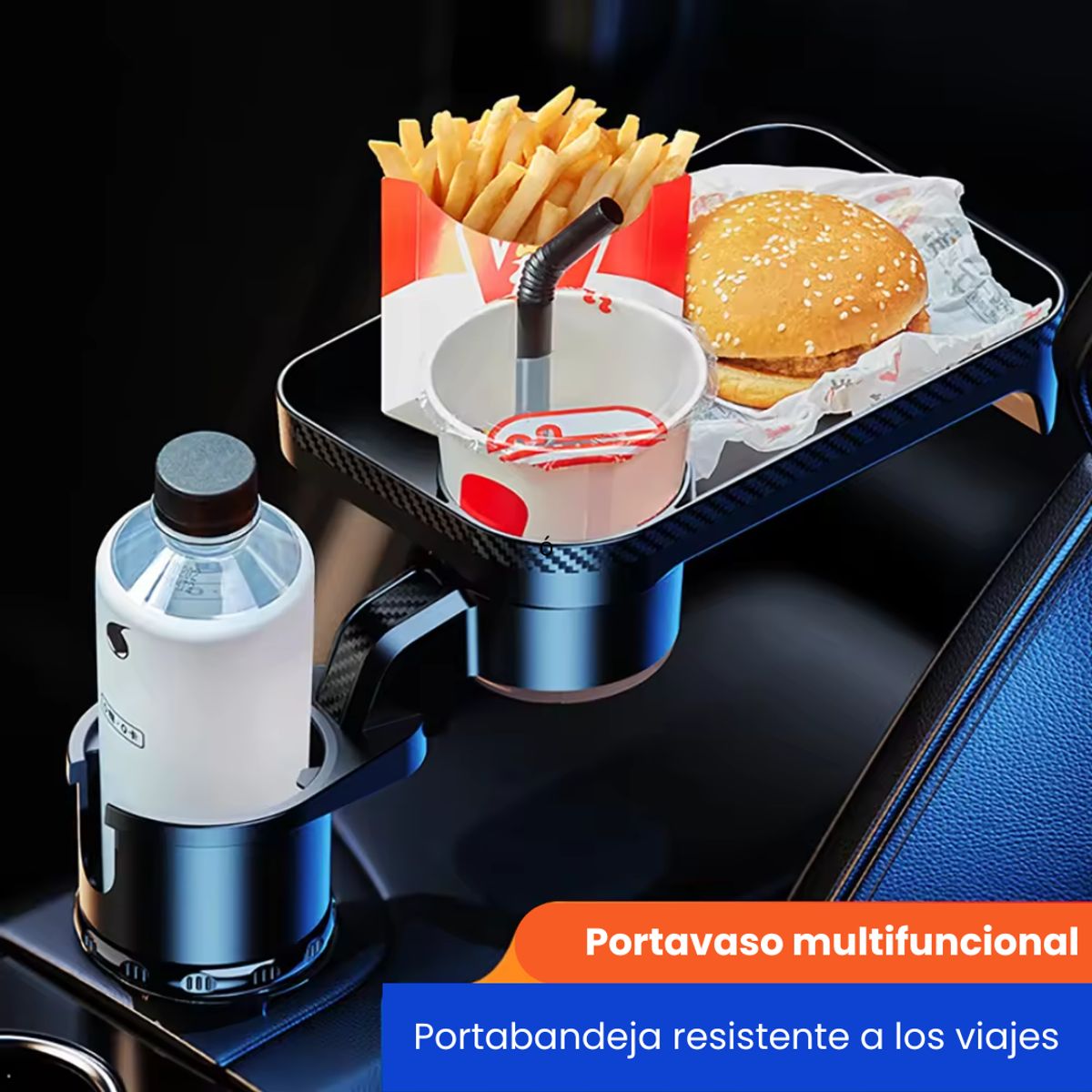 CARJOLLITY - Portavaso PREMIUM bandeja multifuncional para comida de auto