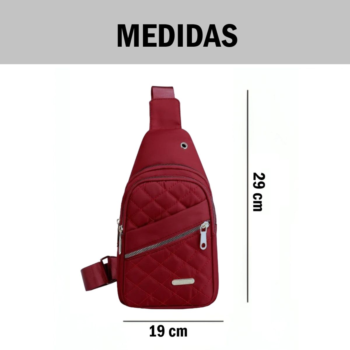 GENERICO - Morral cruzado riñonera con 3 cierres y 1 interior_.