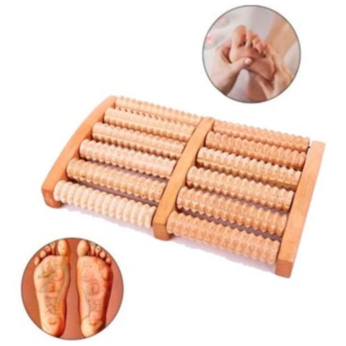 GENERICO - Masajeador Rodillo para Suela de Pie Maderoterapia