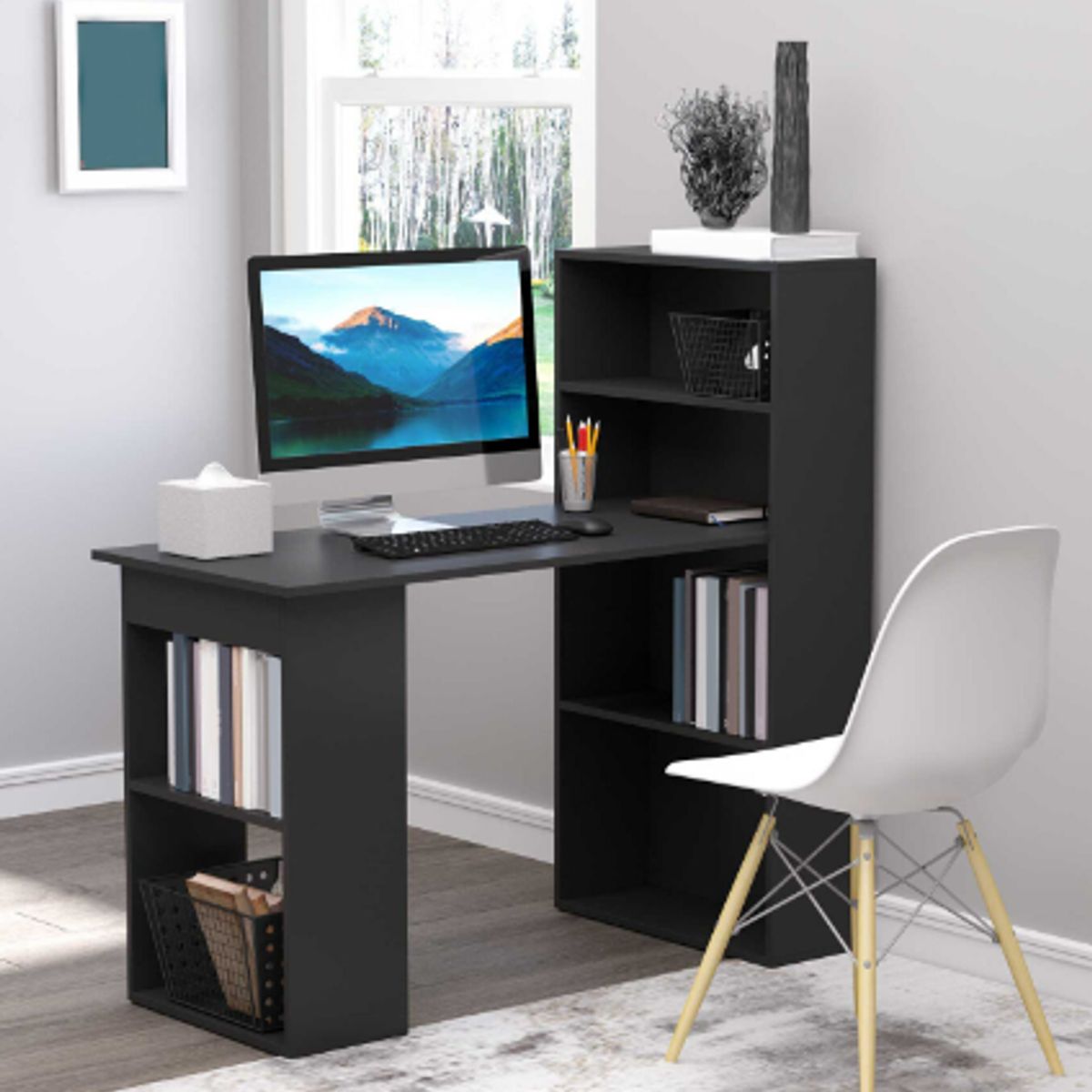 NACION MUEBLES - Escritorio Juvenil Alid Negro NM