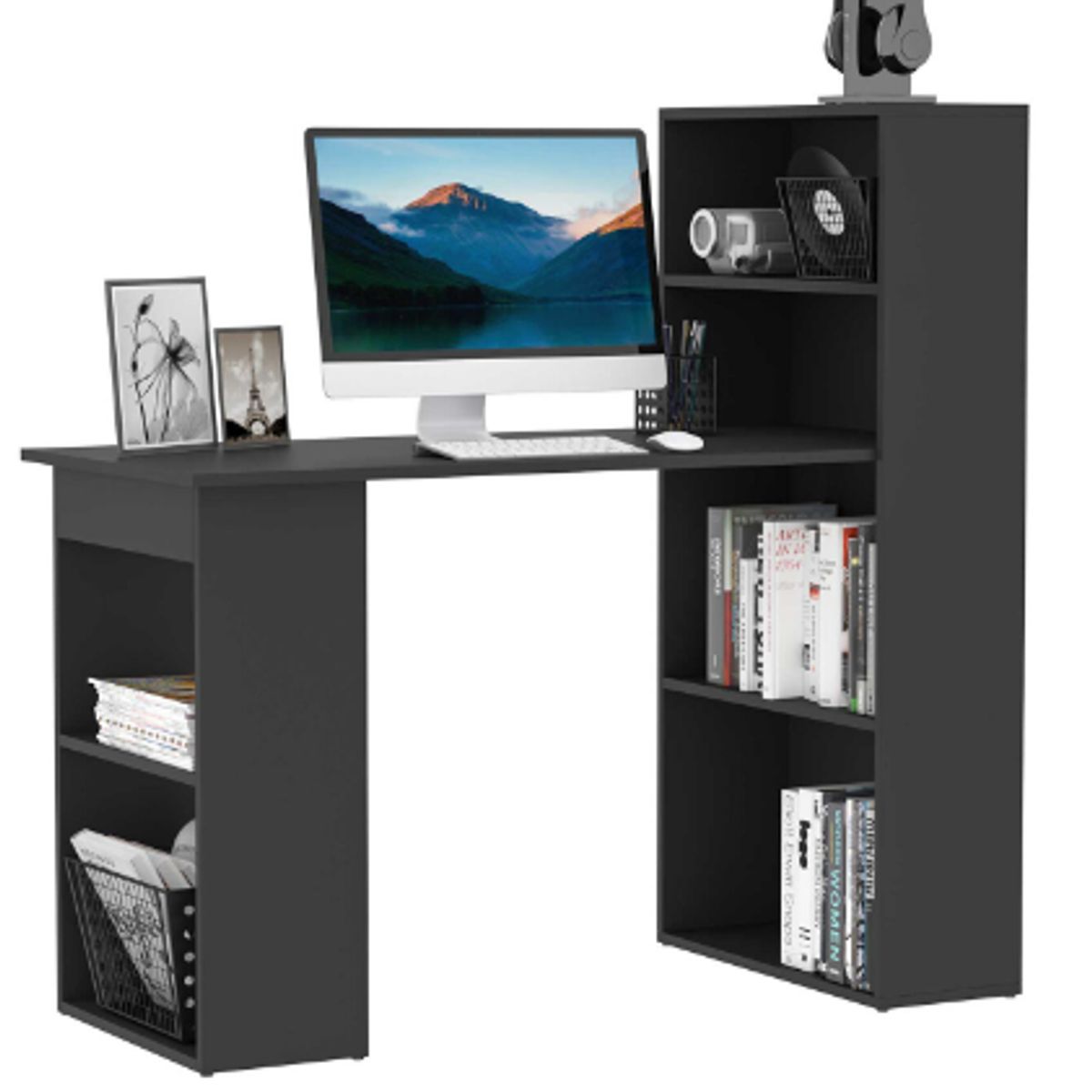 NACION MUEBLES - Escritorio Juvenil Alid Negro NM