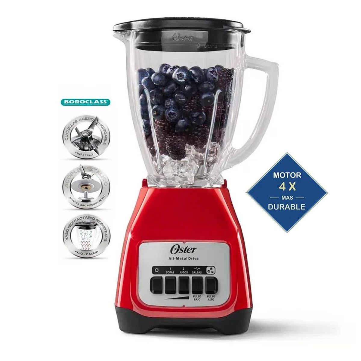 OSTER - Licuadora Oster 2 velocidades 1.5 lts BLSTKAGRPB