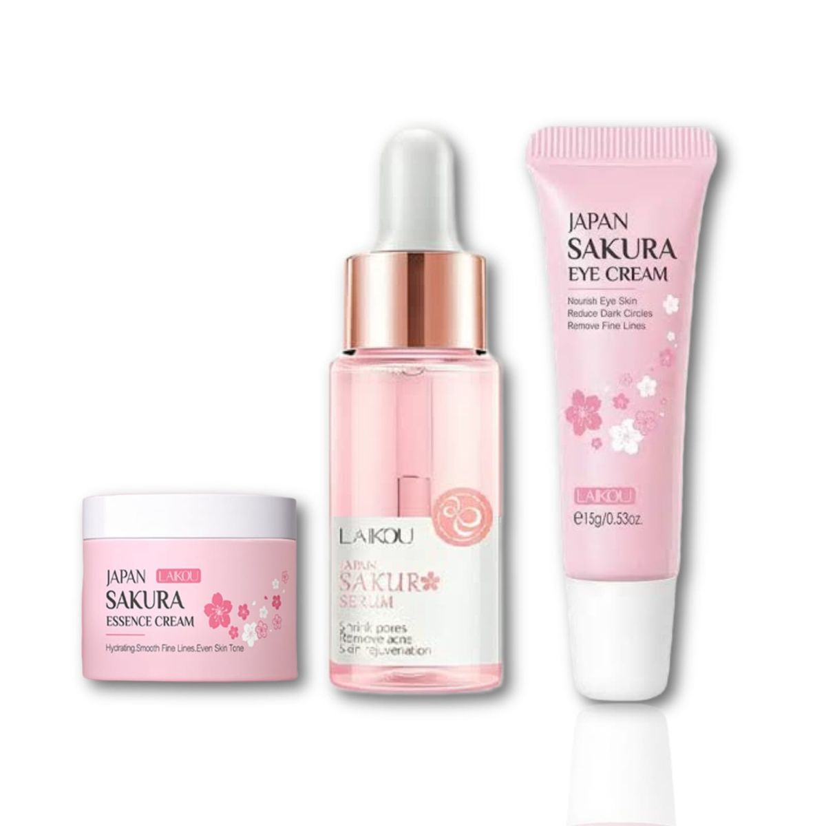 BIOAQUA - Crema hidratante Sakura + Serum Sakura + Contorno de ojos