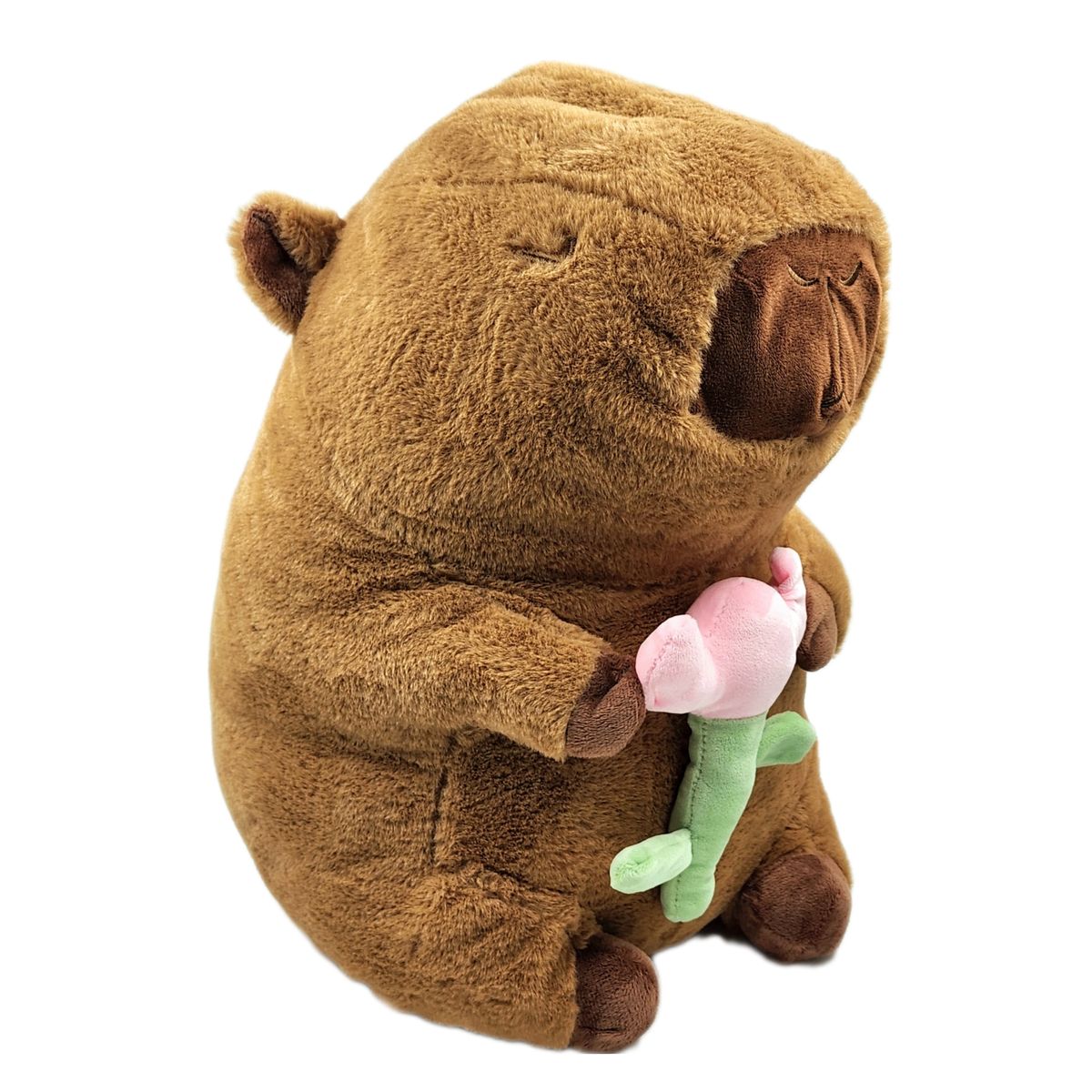 XCLUSIVE - CAPIBARA CAPYBARA CON FLOR TULIPAN  KAWAII 40CM IMPORTADO