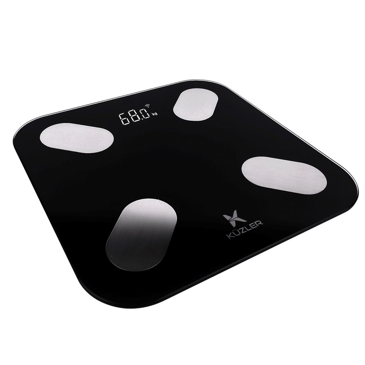 KUZLER - BALANZA DIGITAL INTELIGENTE BLUETOOTH CON APP VIDRIO TEMPLADO NEGRO