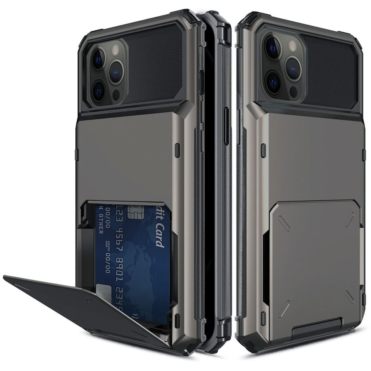 GENERICO - Carcasa Case iPhone 14 Pro Tarjetero Wallet