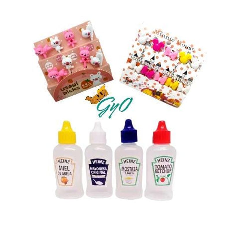 GENERICO - SuperPack 4 Minibotellas + 10 MiniTenedores + 8 Minipalillos
