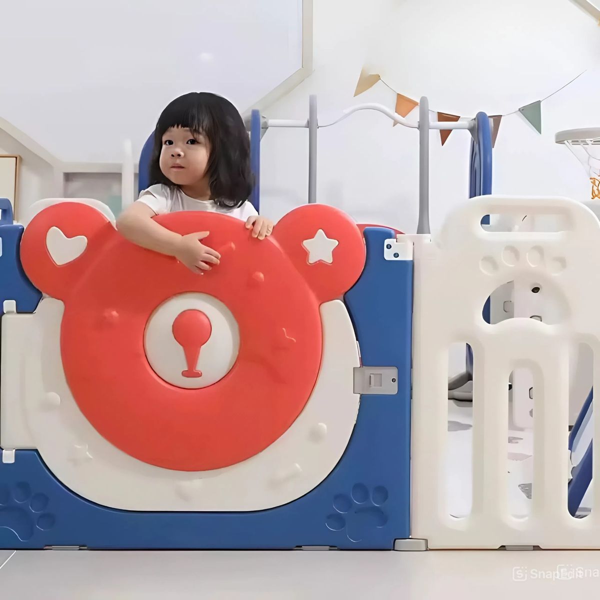 GENERICO - CORRAL CORRALITO INFANTIL PLEGABLE OSITO  AZUL  160 x 200 CM