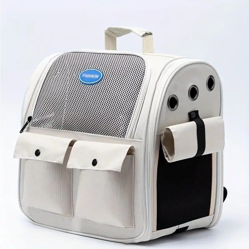 GENERICO - Mochila transportadora para perro y gato 37x25x35cm - GRIS