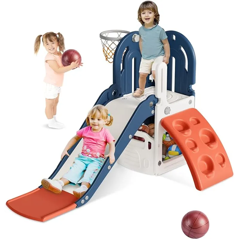 GENERICO - RESBALADERA CON ESCALADOR,  ESPACIO PARA JUGUETES Y RAMPA