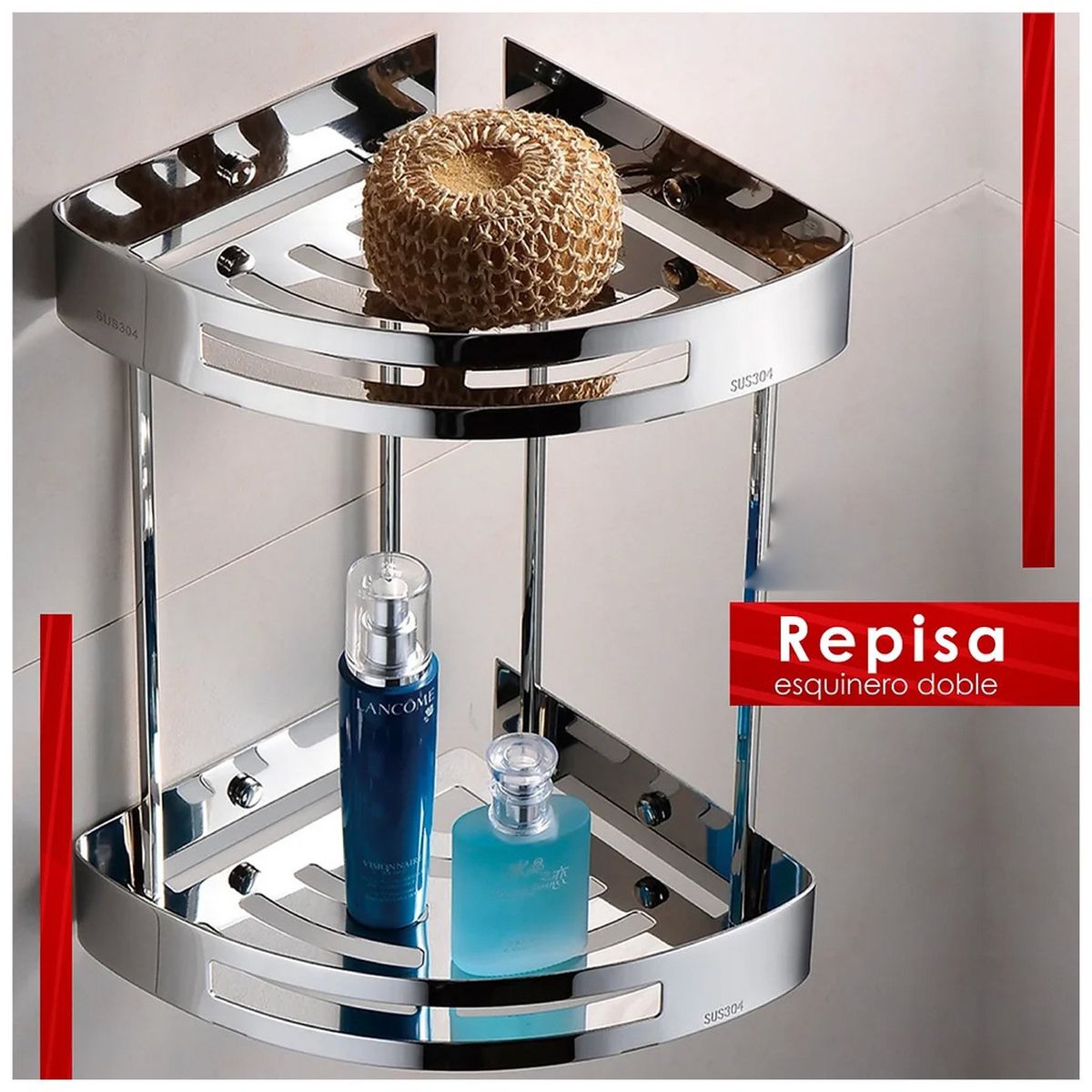 XM - Repisa doble de Acero Inoxidable