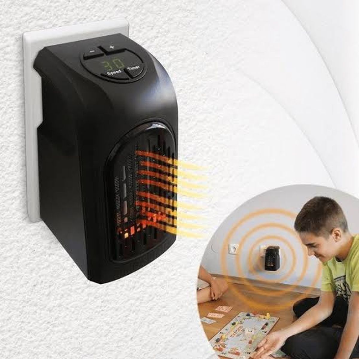 OEM - Mini Calefactor Heater 400Watts para Habitacion Oficina Invierno