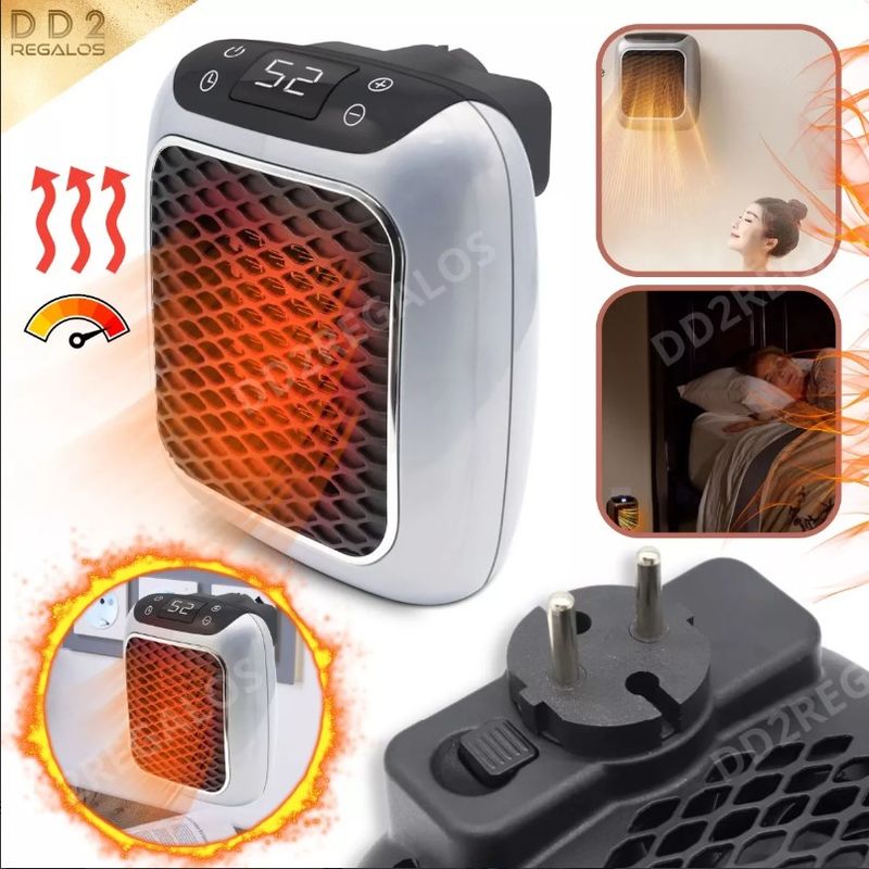 OEM - Mini Calefactor Heater 800Watts para Habitacion Oficina Invierno