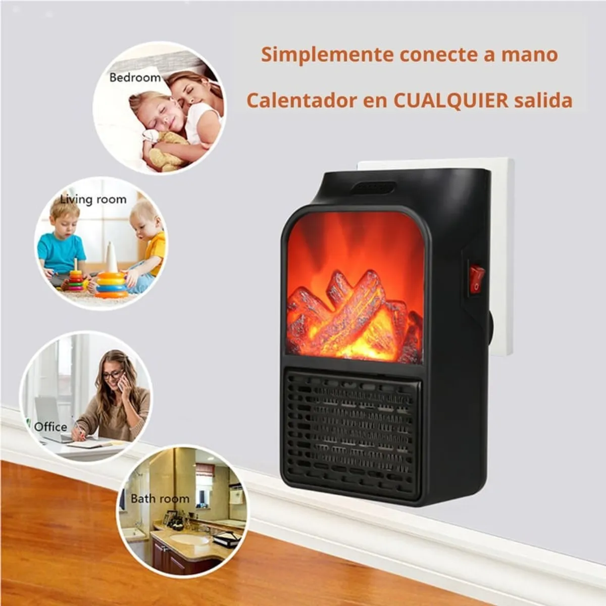 OEM - Mini Calefactor Heater 900Watts para Habitacion Oficina Invierno