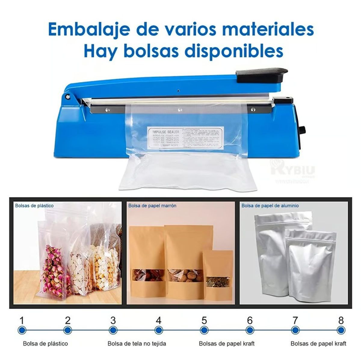 OEM - Sellador de Bolsas Ideal para Plástico PE PP PVC Papel Kraft  30cm