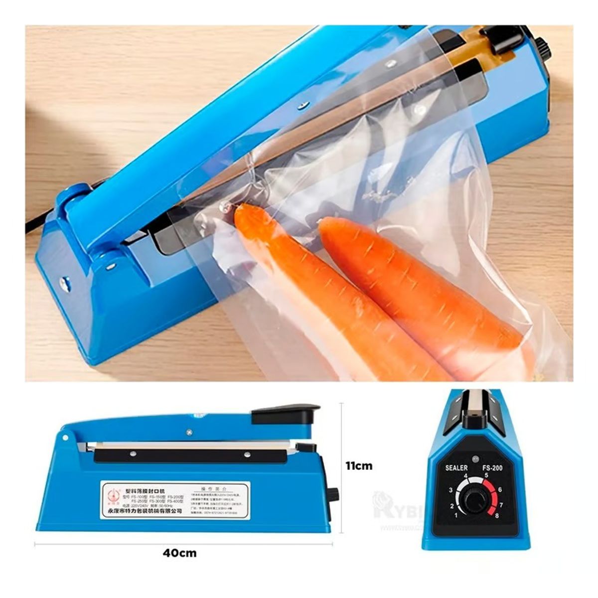 OEM - Sellador de Bolsas Ideal para Plástico PE PP PVC Papel Kraft 40cm