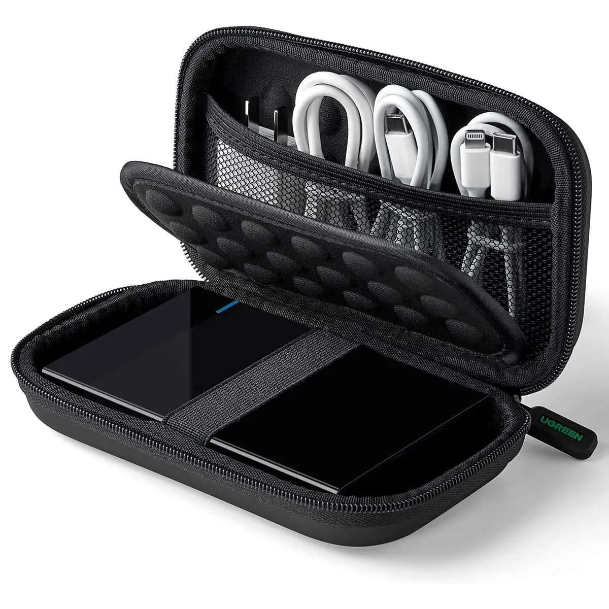 UGREEN - Estuche Rígido Ugreen Disco Duro Portátil 2.5" Cables LP128 - 40707