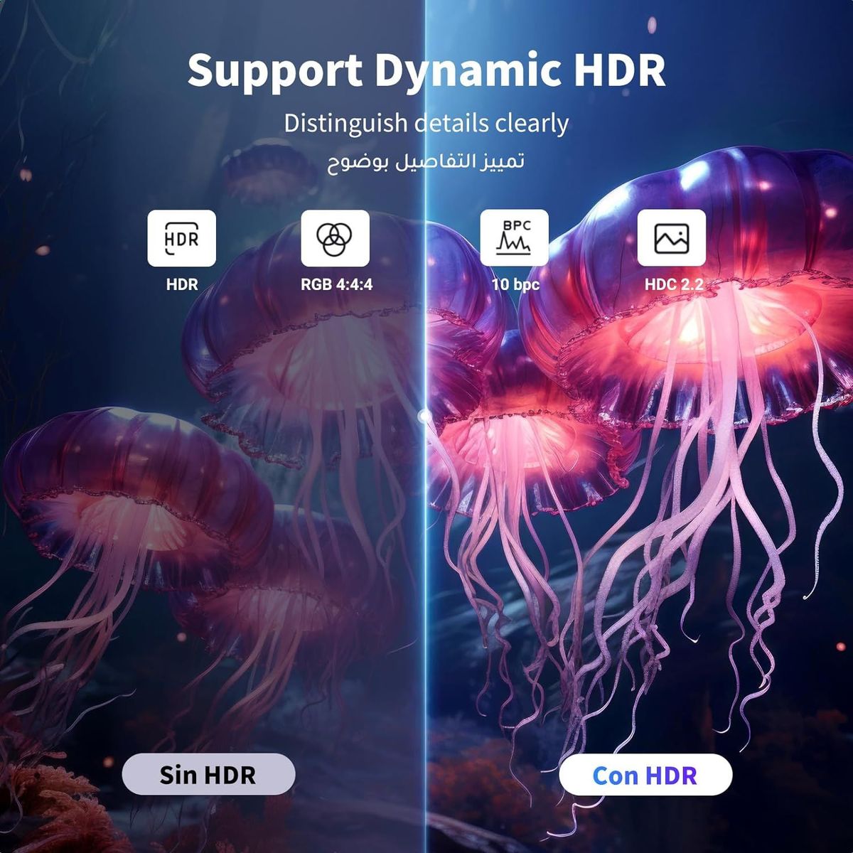 UGREEN - Cable DP 1.4 8K 3mts 32.4Gbps DisplayPort Ugreen HDR DP120 - 25906