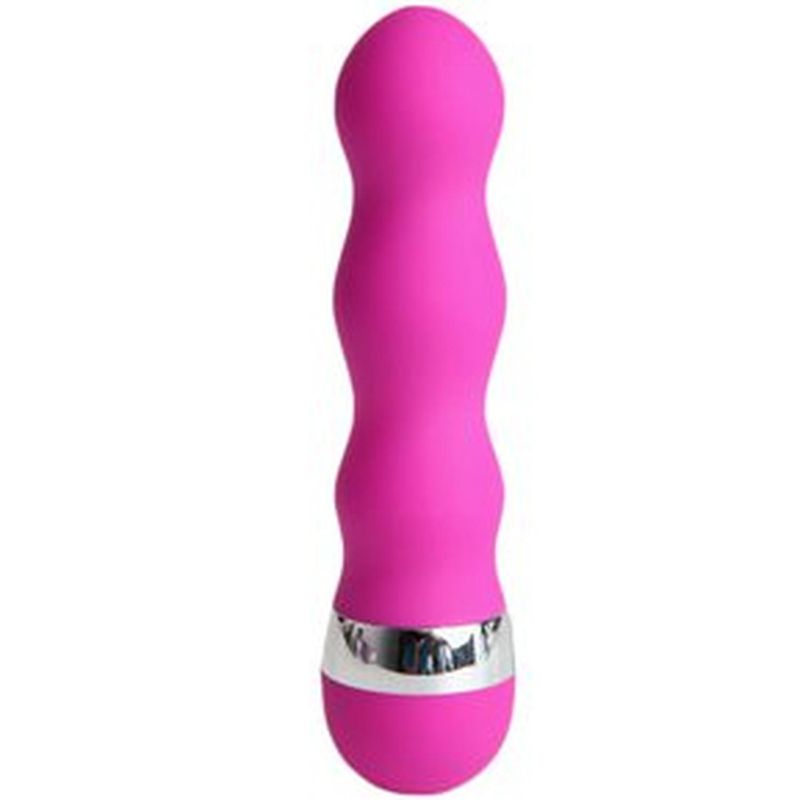 GENERICO - Vibrador con ejes Ondulados - Rosa