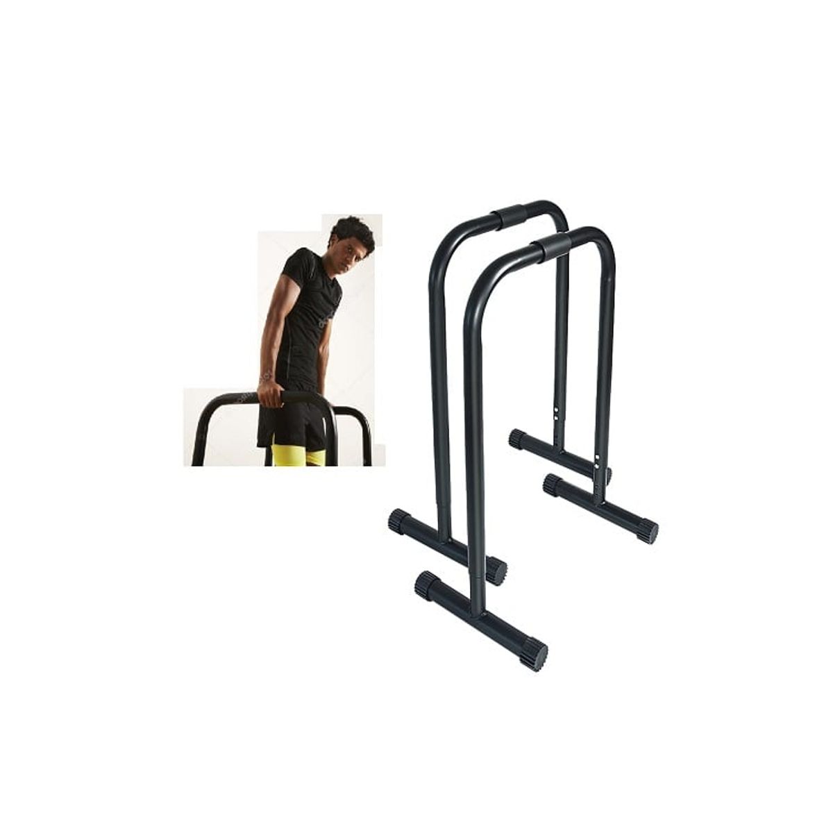 WINNER - Barras Paralelas 2 Niveles Portátil Importada Negro Macizo