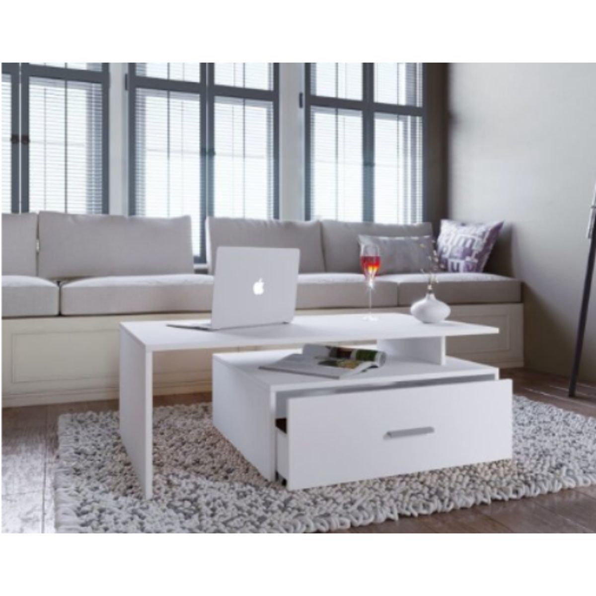 NACION MUEBLES - Centro de mesa Elegante Meli Blanco NM