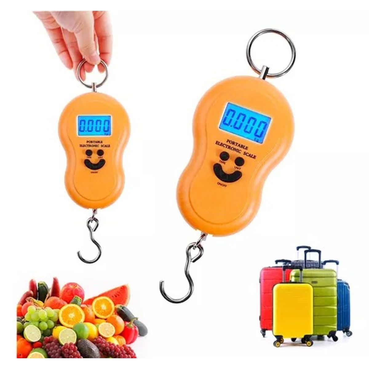 OEM - Balanza Electrónica Digital Viajero de Gancho 50 Kg 10g