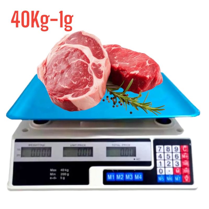 OEM - Balanza Electrónica Comercial Calculadora Precios Max 40Kg Division 5g