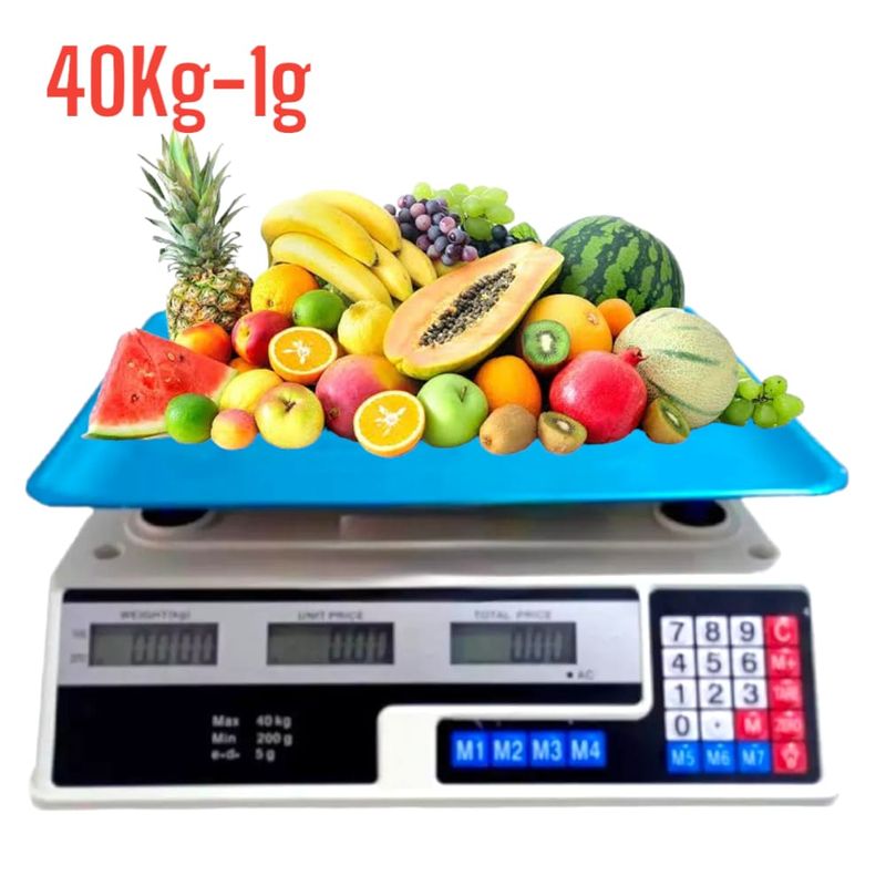 OEM - Balanza Electrónica Comercial Calculadora Precios Max 40Kg Division 5g