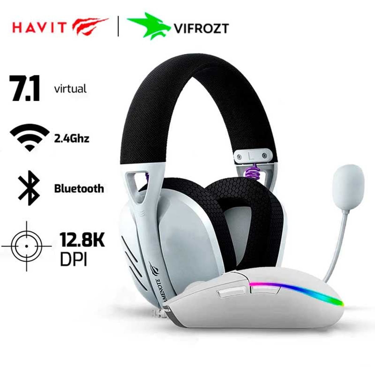 HAVIT - Audifono Havit FUXI-H3 Bluetooth- Inalambrico + Mouse Vifrozt Viking