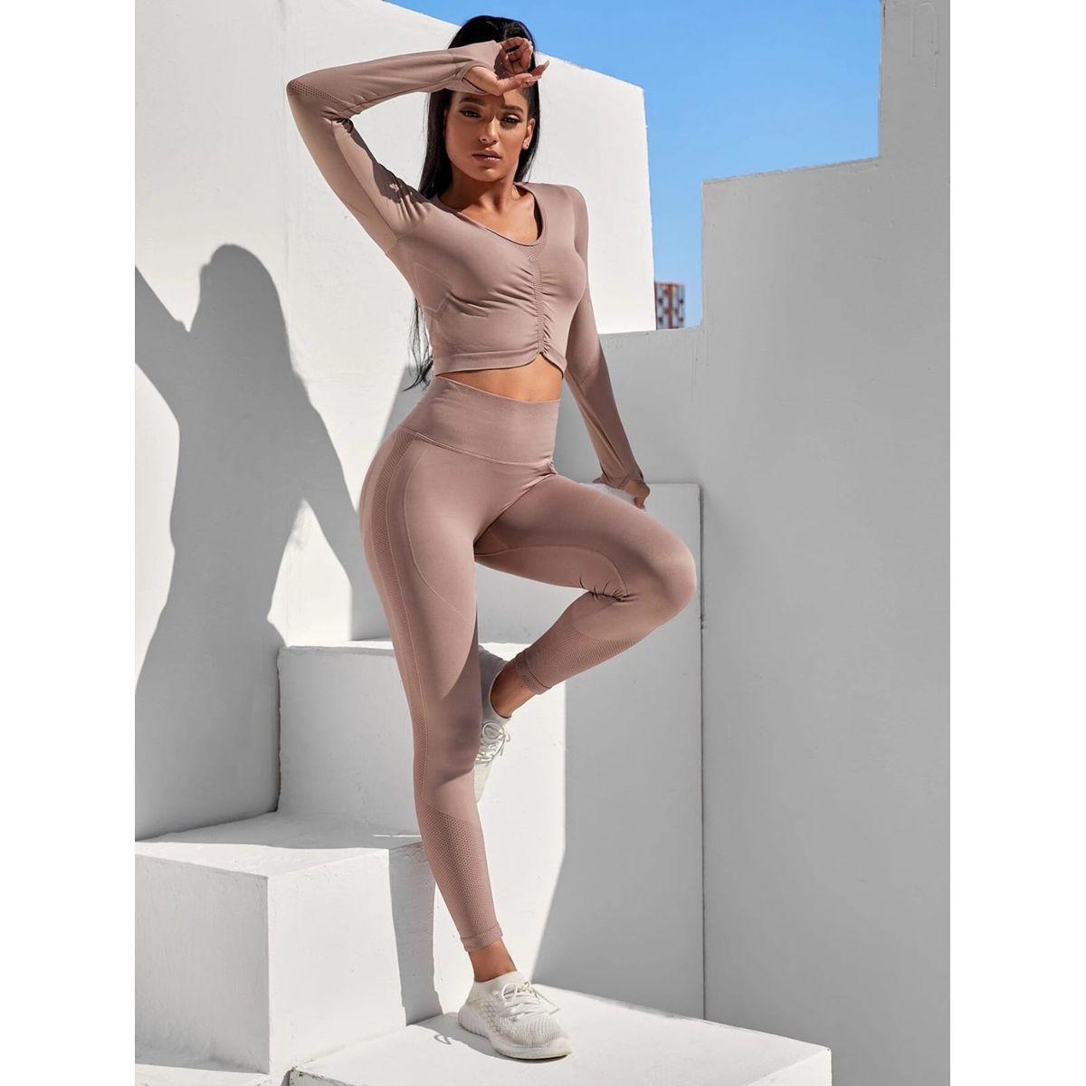 GENERICO - CONJUNTO DEPORTIVO PUSH UP TOP CON RECOGIDO